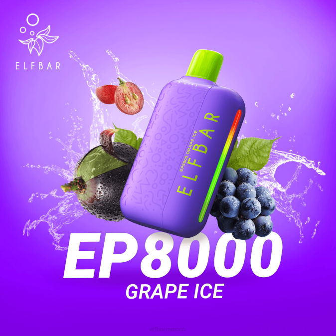 vape desechable nuevos soplos ep8000 hielo de uva ELFBAR B0ZZ59